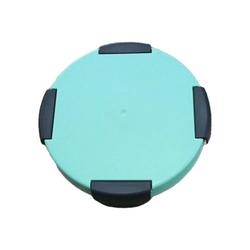 Miranella TRU Lunch Box 5 Compartments Snap Lid Spork Light Green Plastic Round